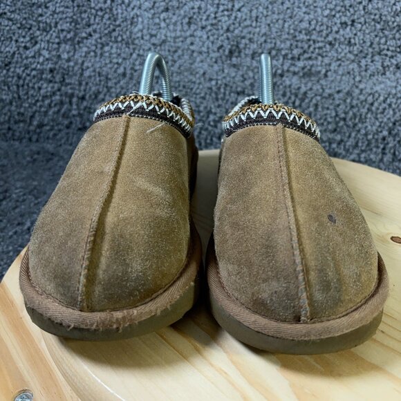 UGG Tasman Slippers Womens Size 8 Chestnut Suede Slip On Sheepskin Lined Shoe - Picture 2 of 8